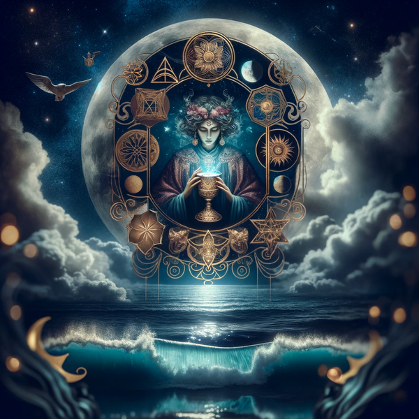 The Queen of Cups: A Luciferian Perspective on Emotional Depths and Mystical Intuition