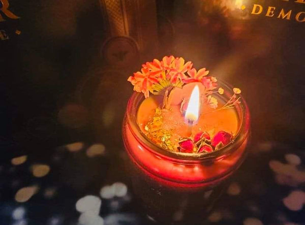 forget me not candle